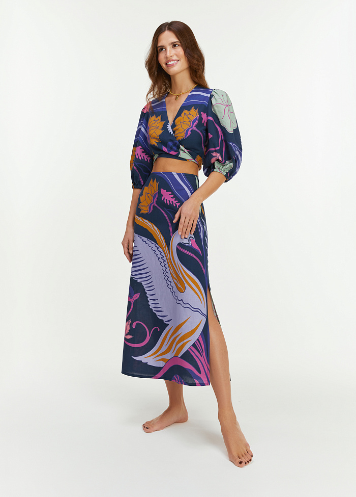 картинка Блузка из вискозы и льна от бренда Оксаны Лаврентьевой OLOLOL